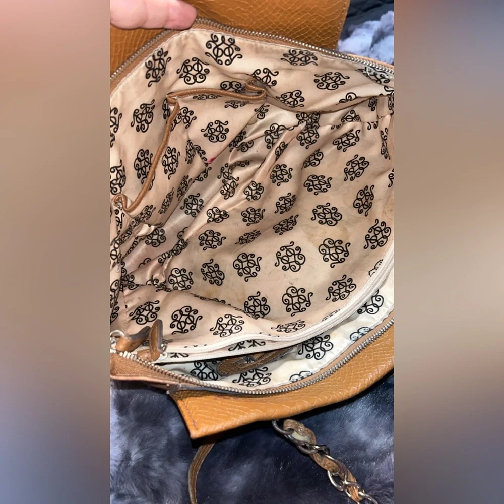 Jessica Simpson Stylish alligator Brown Handbag